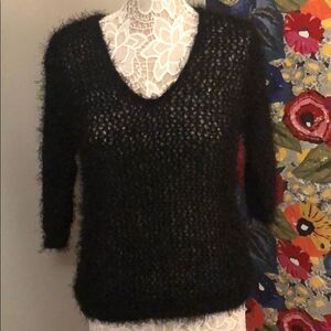 Black v neck 1/2 sleeve sweater from Nordstrom